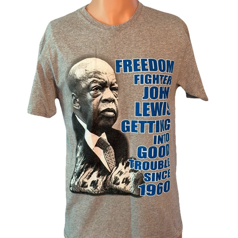 John Lewis Civil Rights Men's Medium‎ T-Shirt Getting Into Trouble Since 1960